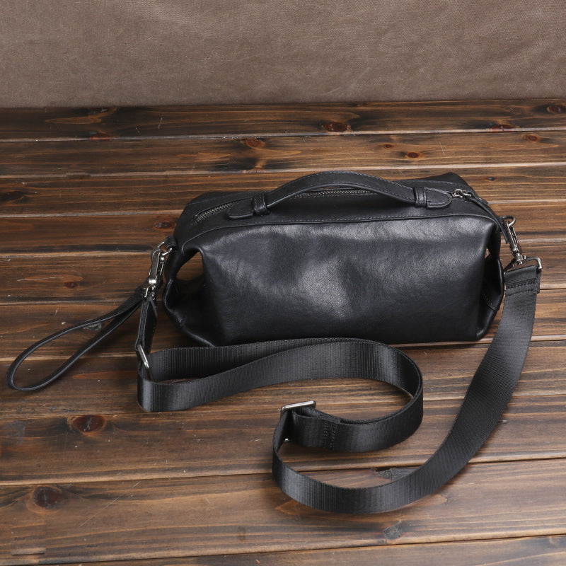 Men's Leather Commute Leisure First Layer Cowhide Men's Messenger Bags