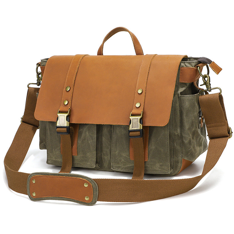 Men's Fashion Large Capacity American Retro Waterproof Men's Messenger Bags