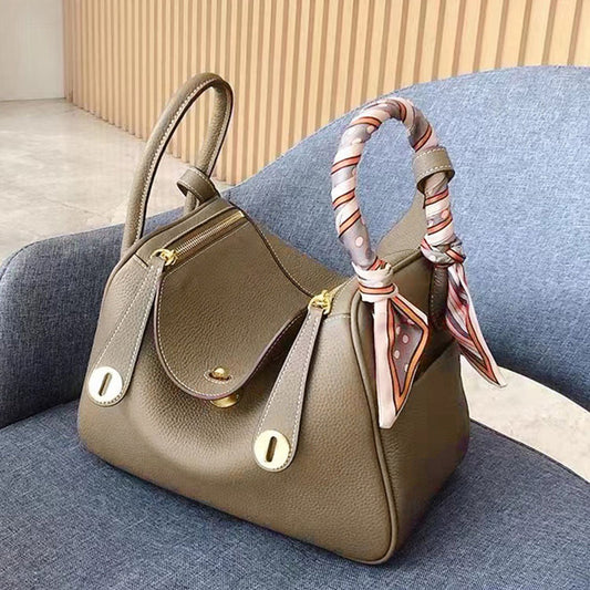 Women's Doctor Genuine Leather Mini Pillow Portable Bucket Bags