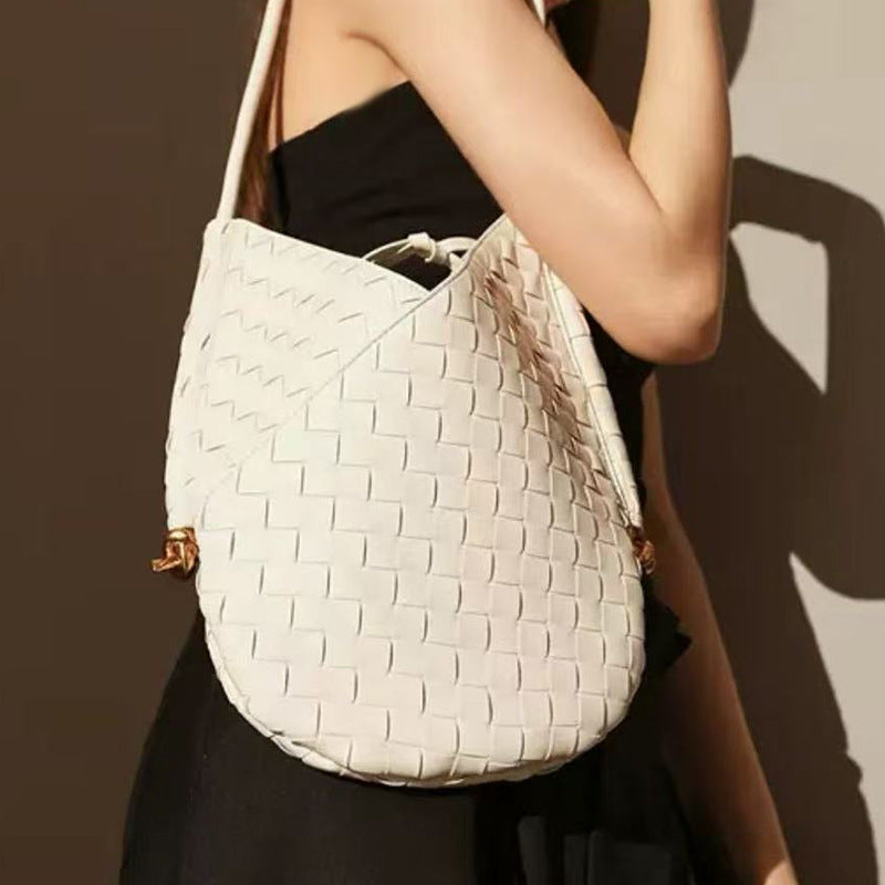 Women's Niche Cowhide Woven Size Underarm High-grade Bags
