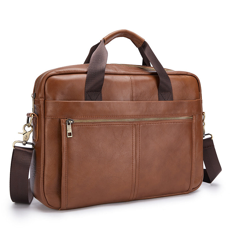 Men's Business Computer Top Layer Leather Men's Briefcases
