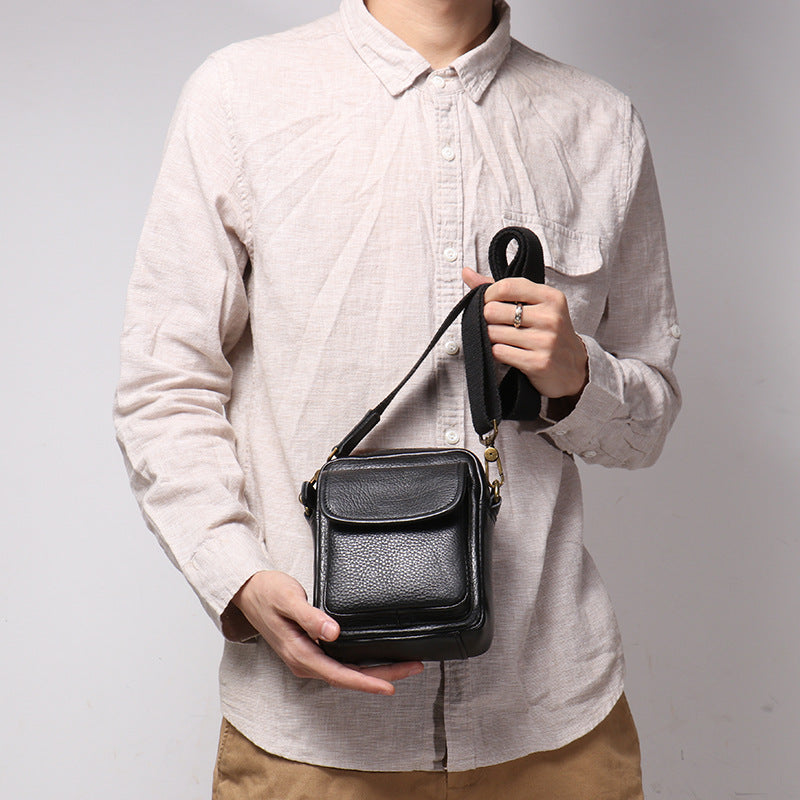 Women's & Men's & Leather Cowhide Leisure Men's Shoulder Bags