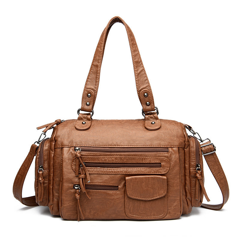 Women's Pocket Motorcycle Advanced Texture Fashion Commuter Shoulder Bags