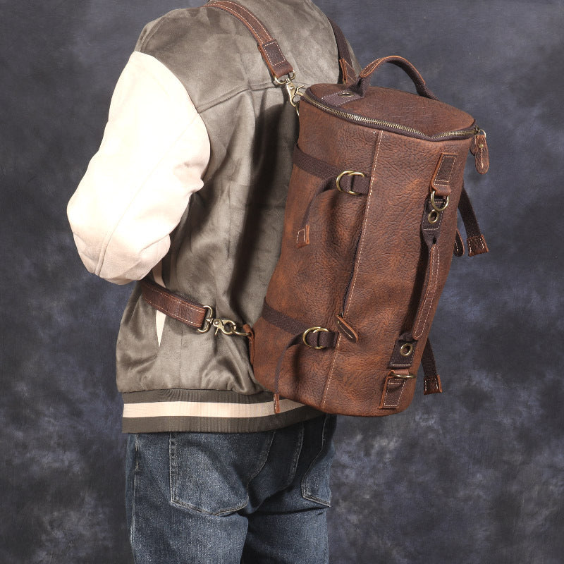 Men's Crazy Horse Leather Large Capacity First Bags