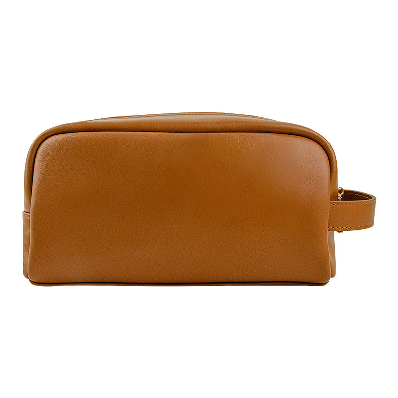 Women's & Men's Leather Large Capacity Portable Business Trip Cosmetic Bags