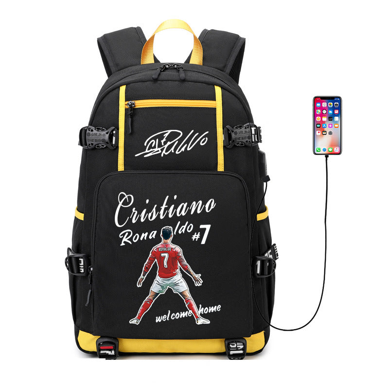 Women's & Men's & Football Star Luo Large Capacity Backpacks