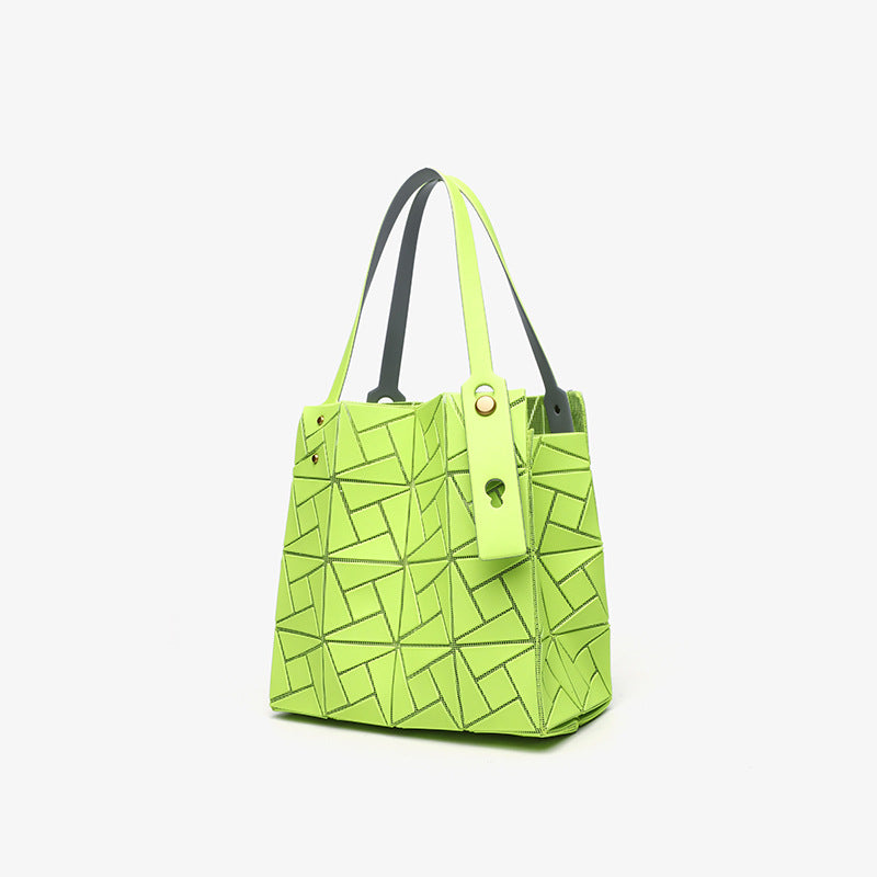 Women's September Underarm Geometric Diamond Pattern Box Handbags