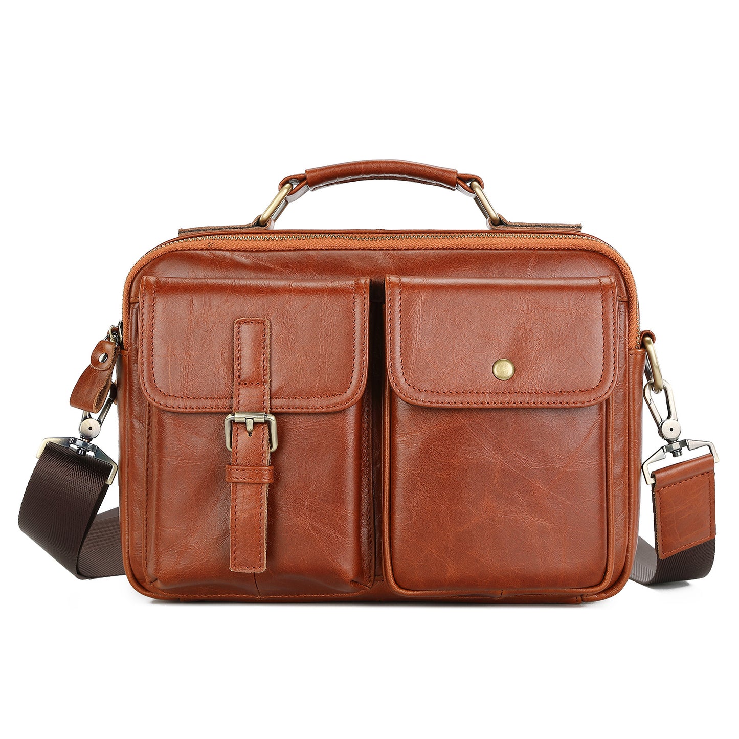 Men's Genuine Leather Top Layer Cowhide Men's Handbags