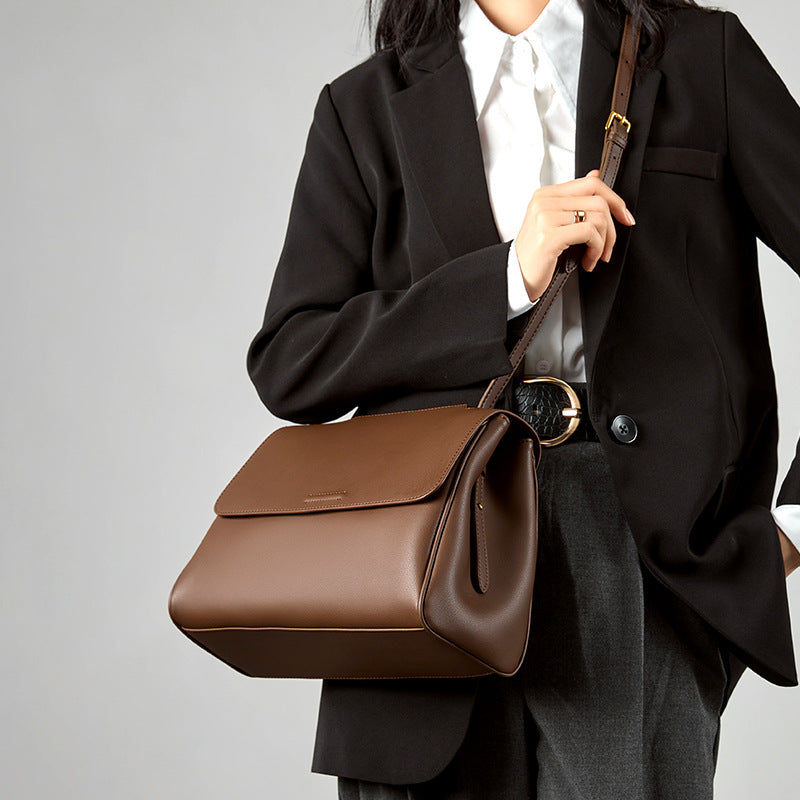 Women's Genuine Leather Light Luxury Minority Advanced Handbags