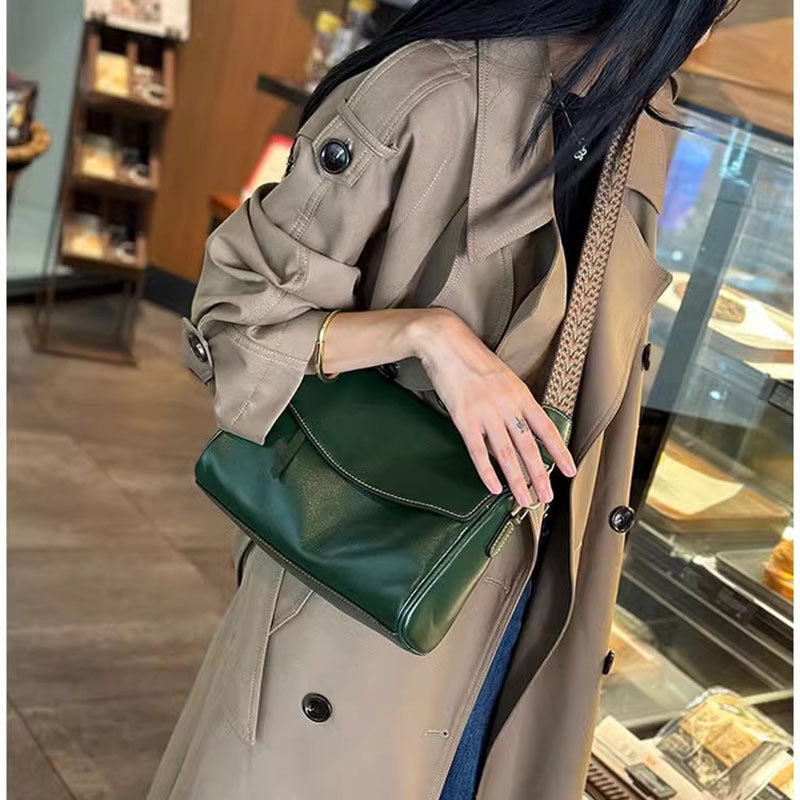 Women's Large Capacity Underarm First Layer Cowhide Shoulder Bags