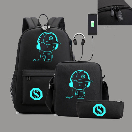 Women's & Men's & Music Boy Starry Sky Luminous Backpacks