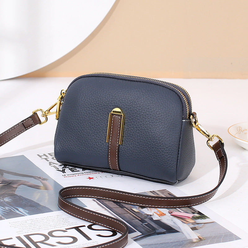 Women's First Layer Cowhide Large Capacity Soft Crossbody Bags