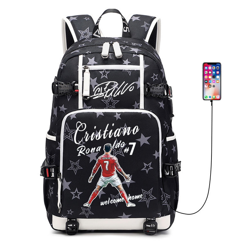 Women's & Men's & Football Star Luo Large Capacity Backpacks