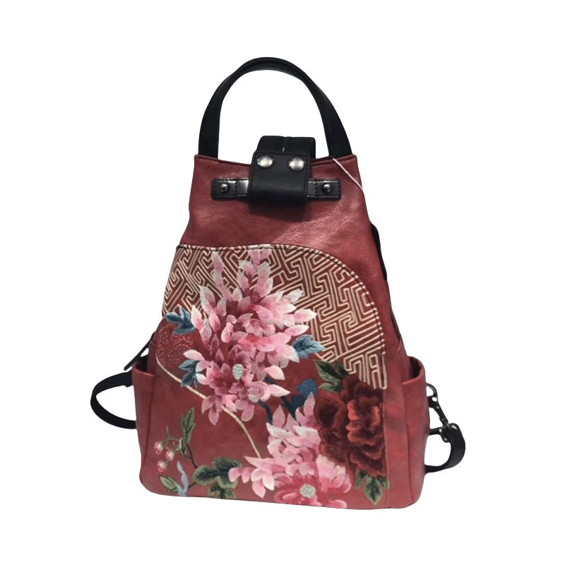 Women's Retro Chinese Style Embroidery With Cheongsam Backpacks