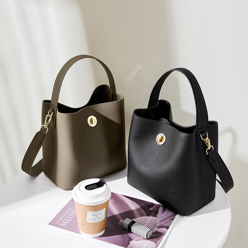 Pretty Women's Cool Stylish Genuine Leather Bucket Bags