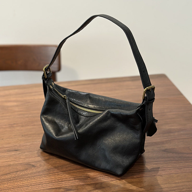 Women's Genuine Leather Vegetable Tanned Commuter Simple Bags