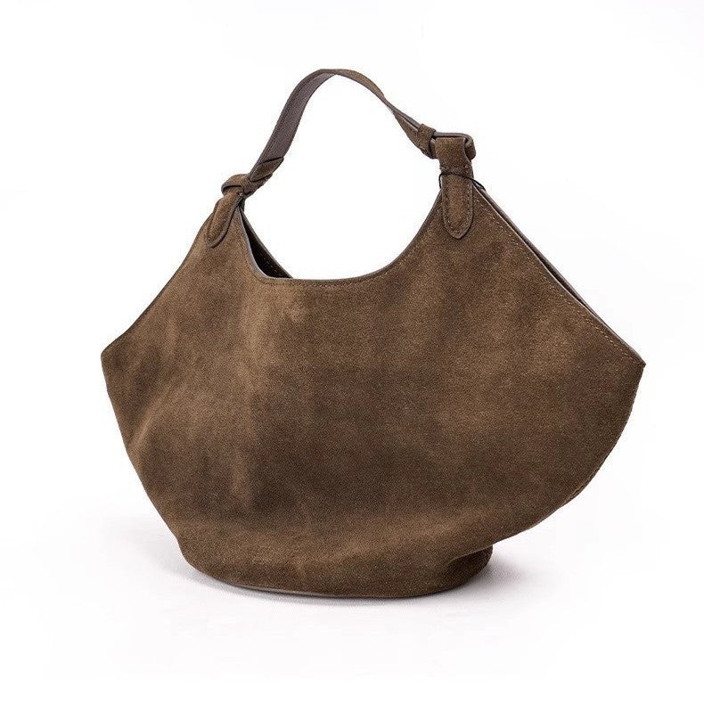 Women's Matte Leather Suede Dumpling Niche Shoulder Bags