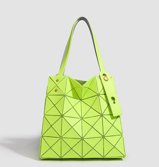 Women's September Underarm Geometric Diamond Pattern Box Shoulder Bags