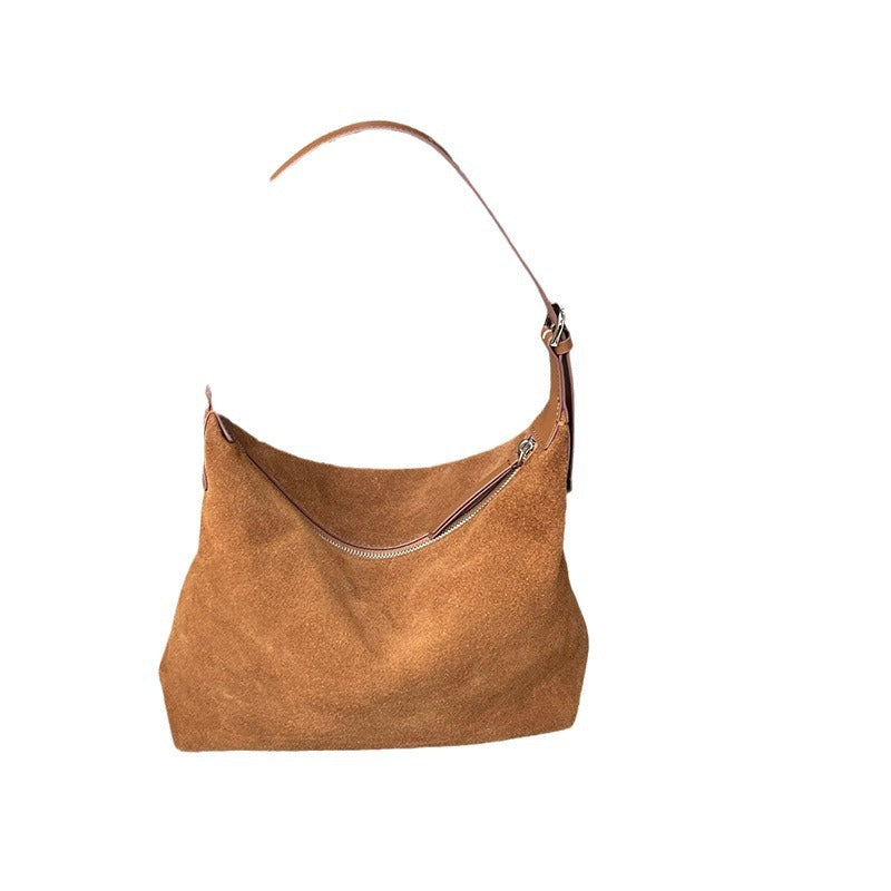 Women's Frosted Cowhide Texture Simple Genuine Leather Bags