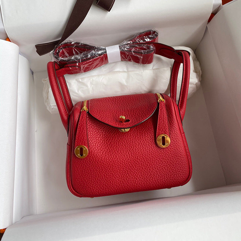 Women's First Layer Cowhide Lindi Doctor Genuine Small Square Bags