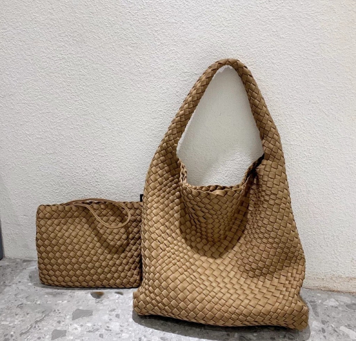 Women's Hand-woven Large Capacity Nylon Mother Chain Handbags
