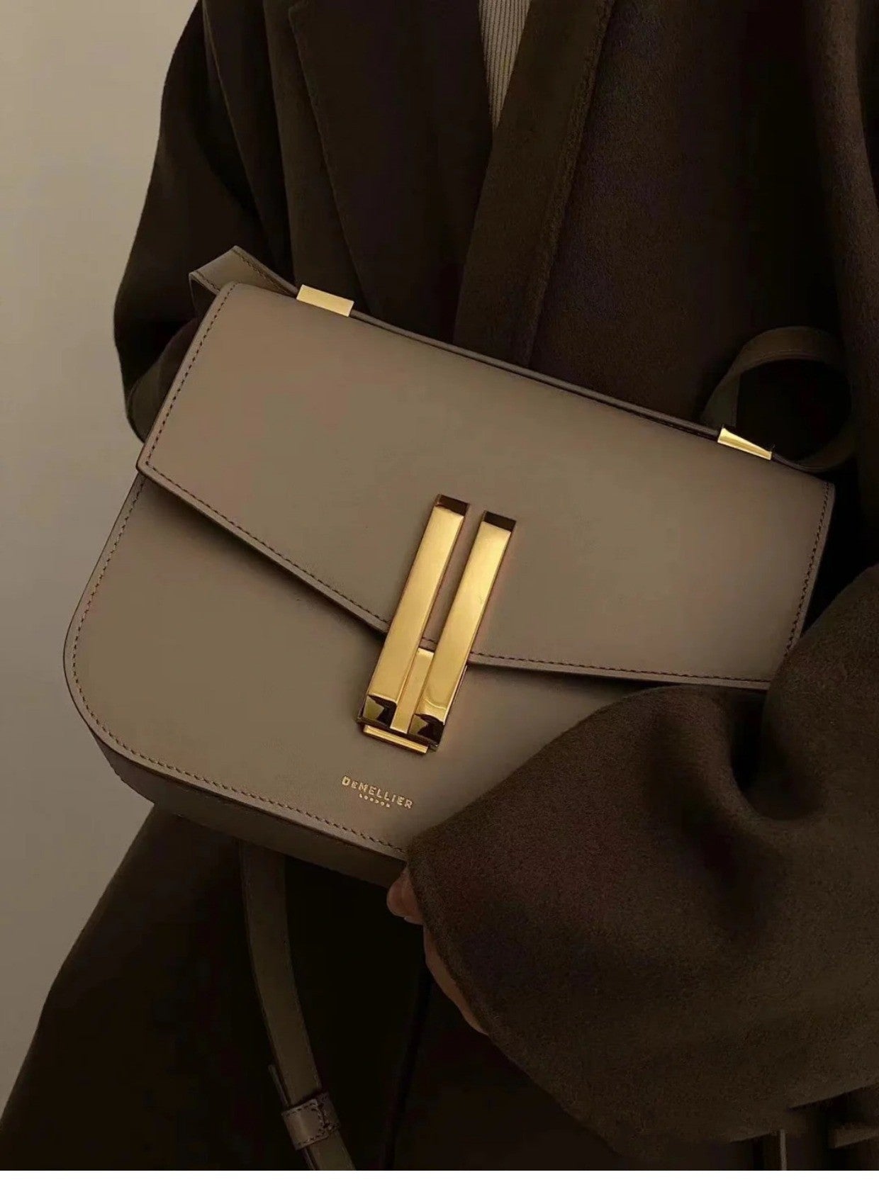 Niche Genuine Leather Light Luxury Bean Shoulder Bags