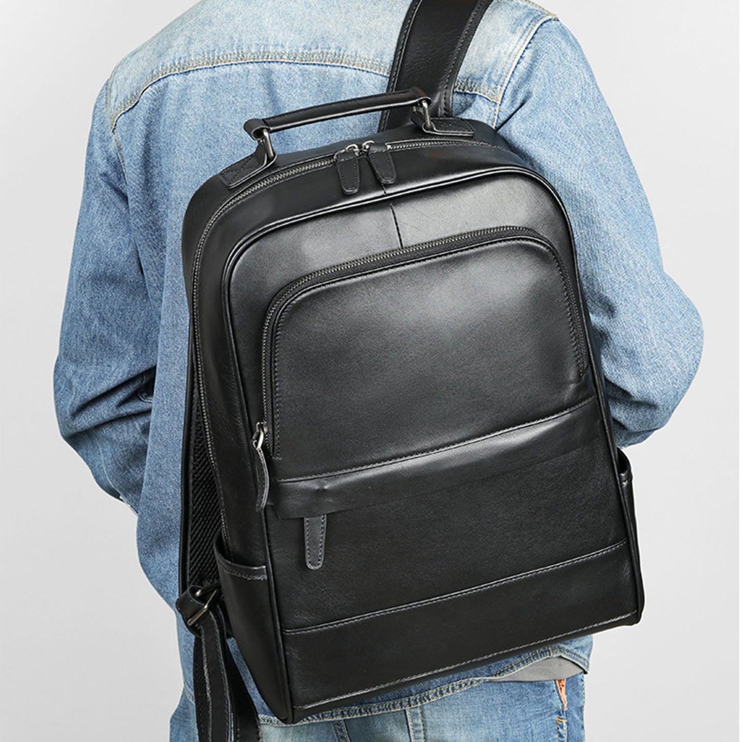 Men's Horse Leather First Layer Cowhide Retro Backpacks