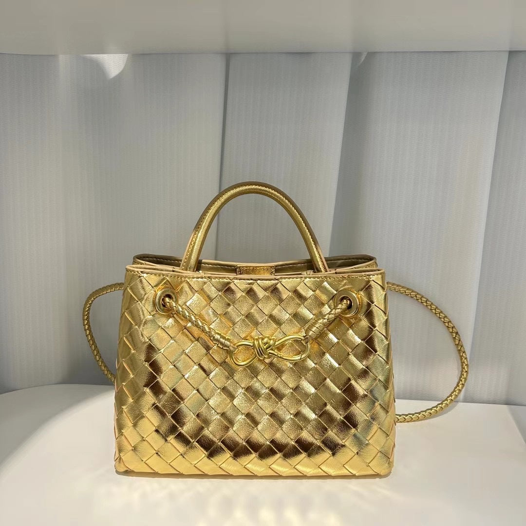 Fashion Woven Large Capacity Versatile Rhombus Tote Bags