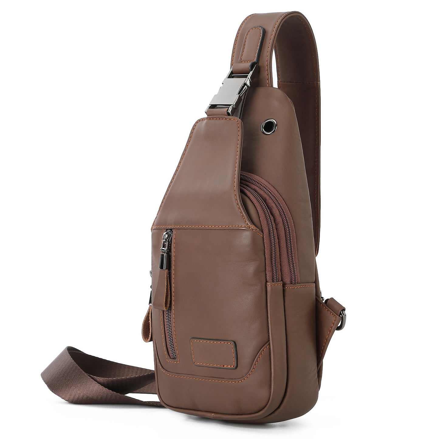 Men's Fashion First Layer Cowhide Korean Trendy Men's Chest Bags