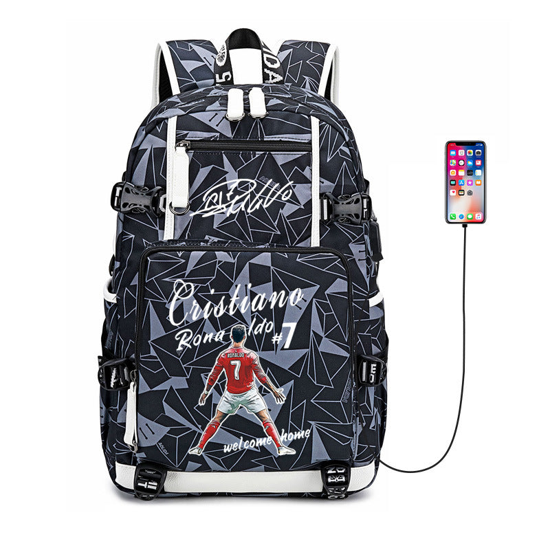 Women's & Men's & Football Star Luo Large Capacity Backpacks