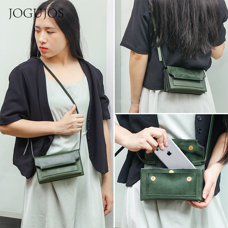 Women's Simple Fashion Cowhide Genuine Leather Shoulder Bags