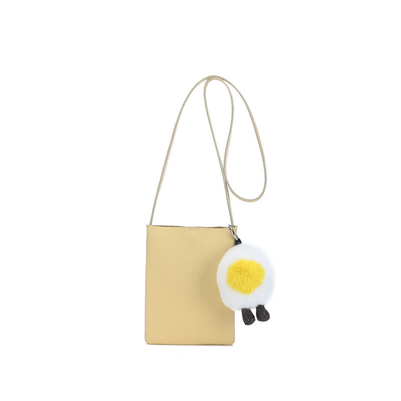 Women's Leather Simple First Layer Cowhide Korean Phone Bags
