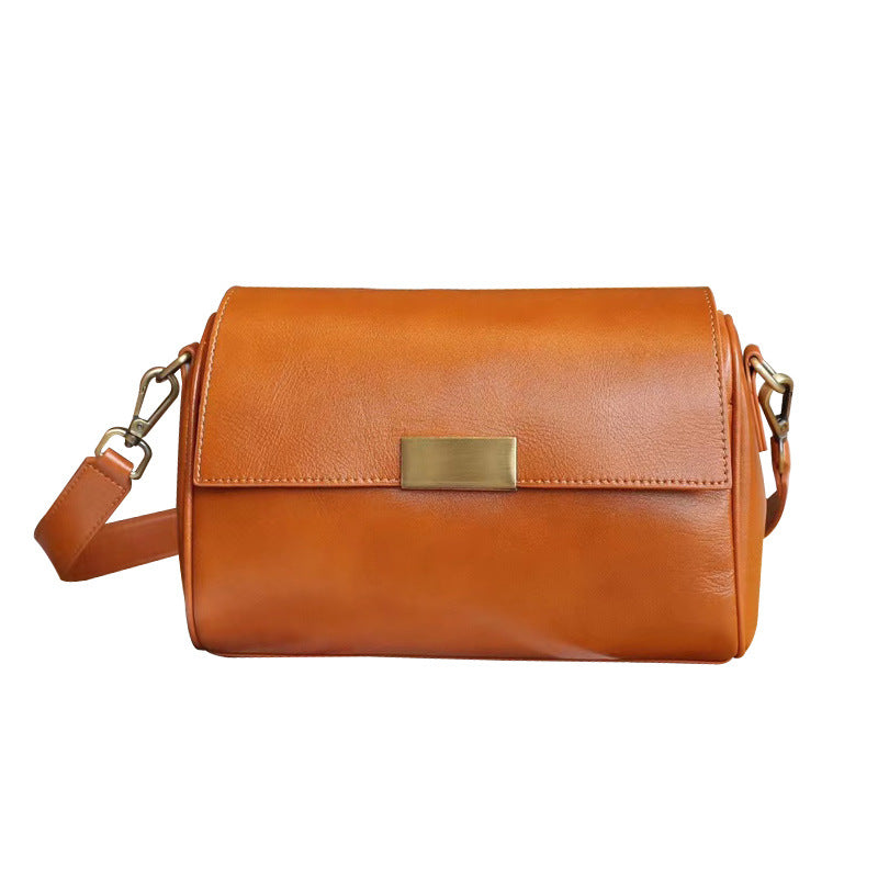 Women's Genuine Leather Vegetable Tanned Commute Wide Bags