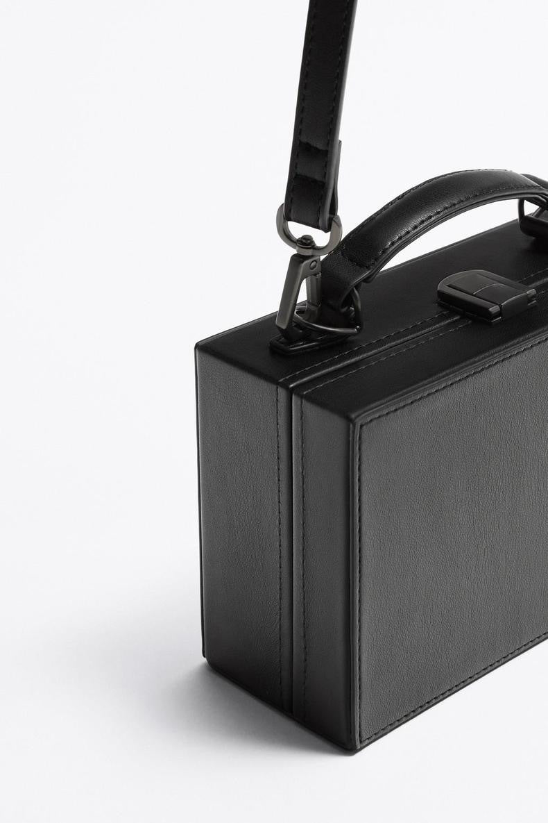 Men's Z Black Hard Box-shaped Mini Fashionable Men's Messenger Bags