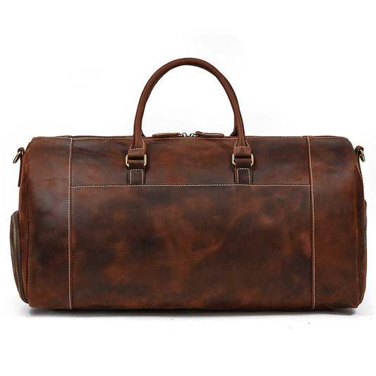 Men's Horse Leather Traveling Large Capacity Leisure Cowhide Portable Travel Bags