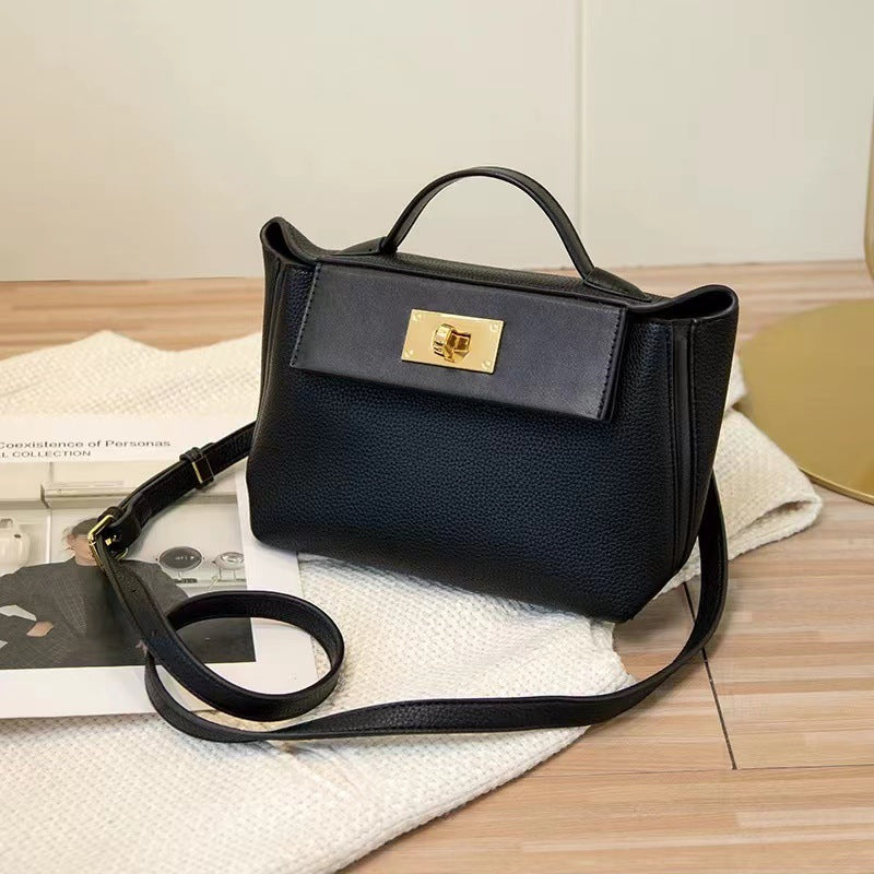 Women's First Layer Cowhide Kelly Genuine Leather Small Square Bags