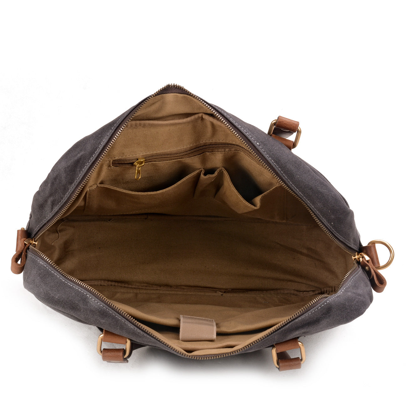 Men's Wax Canvas Leather Business Computer File Men's Briefcases