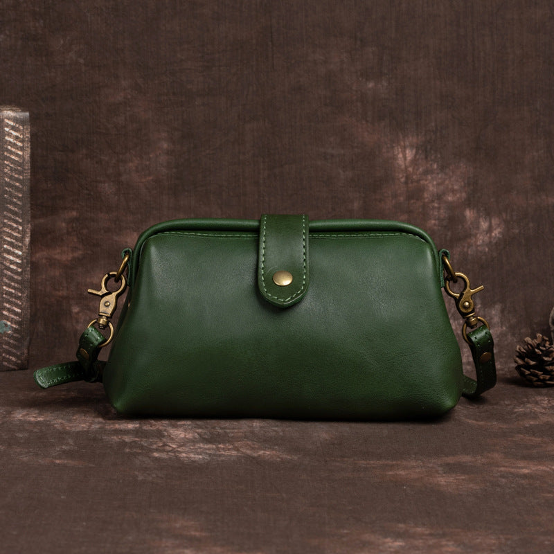 Women's Ancient Hipster Retro Hand Vegetable Cowhide Crossbody Bags
