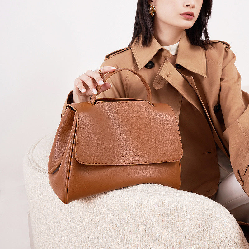 Women's Cattlehide Leather Genuine Large Capacity High Handbags