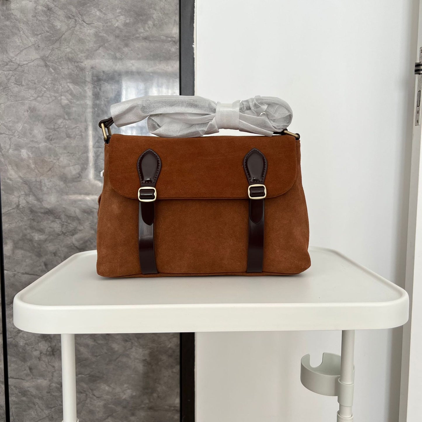 Women's Niche Matte Suede Vintage Cowhide Fashion Shoulder Bags