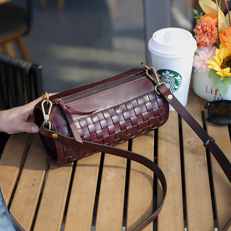 Women's Retro High-grade Niche First Layer Cowhide Handmade Bags