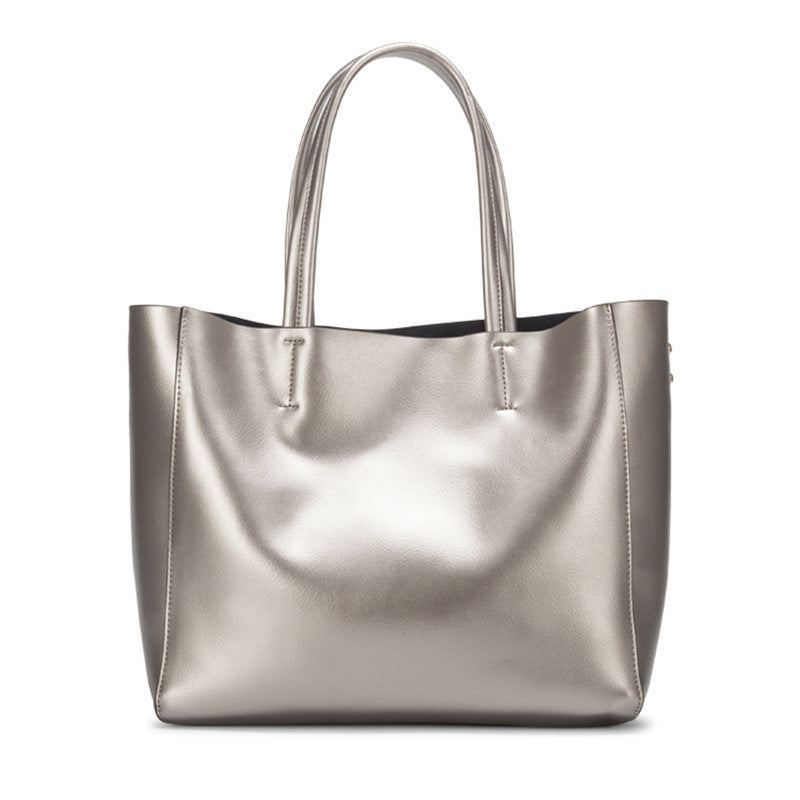 Women's Pearl Cowhide For Large Capacity Fashion Handbags