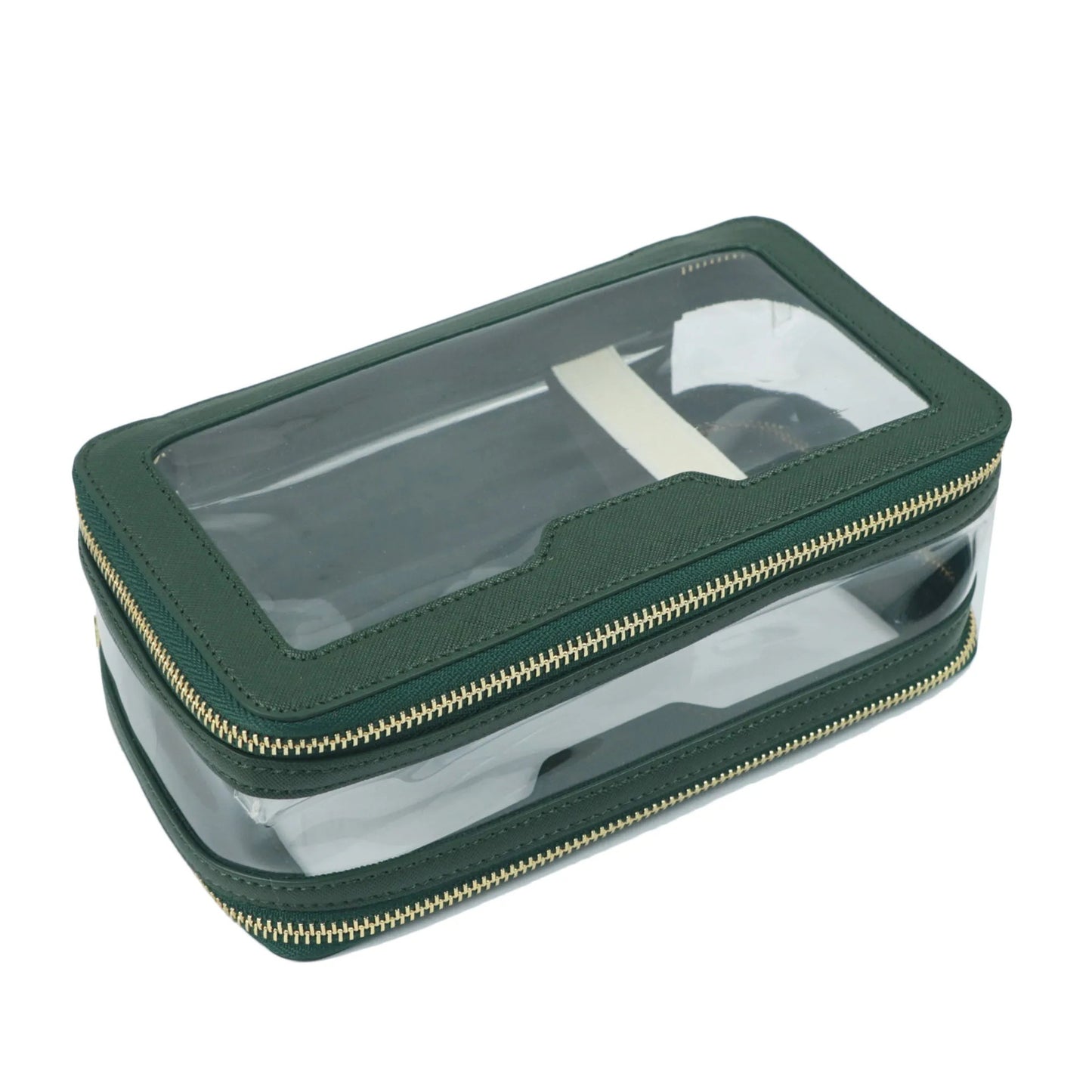 Transparent Simple Portable Waterproof Wash Double Cosmetic Bags