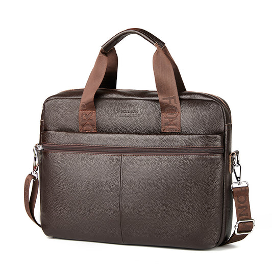 Men's Leather First Layer Cowhide File Men's Briefcases
