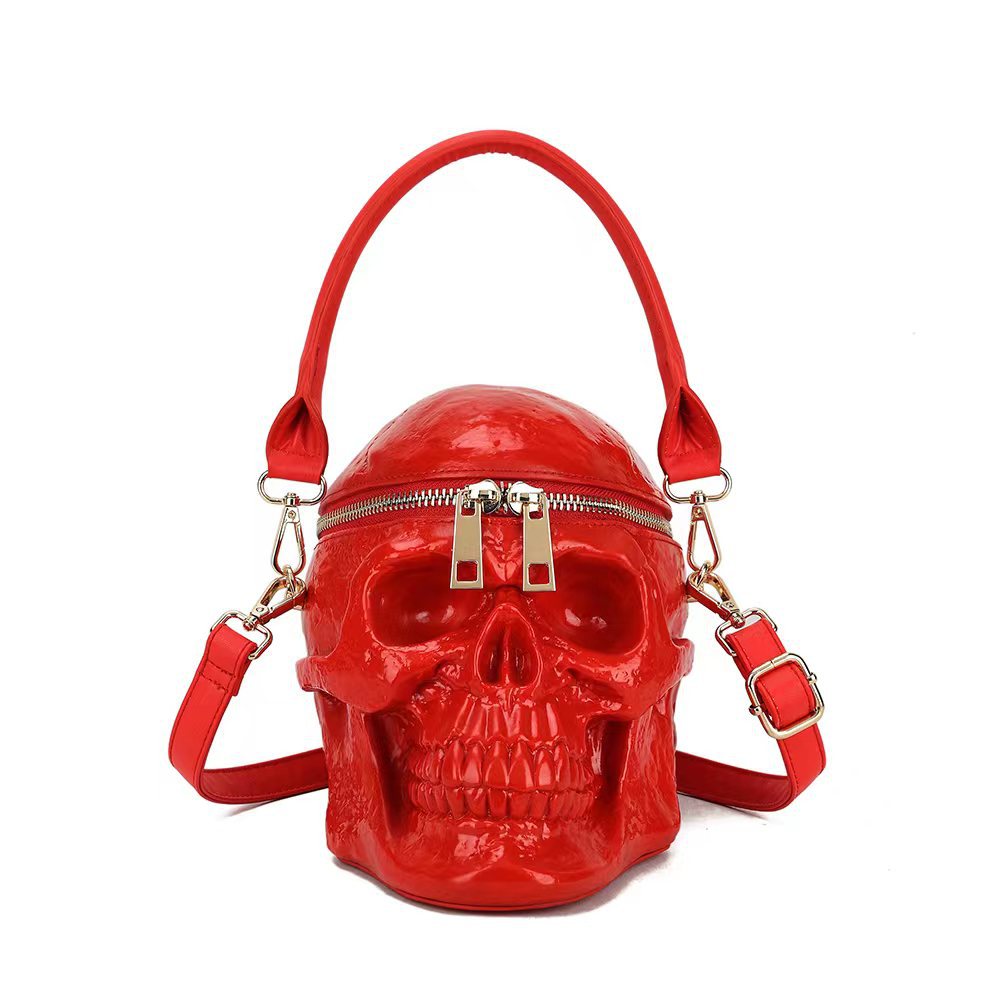 Women's Goth Skull Funny Halloween Style Tassel Shoulder Bags