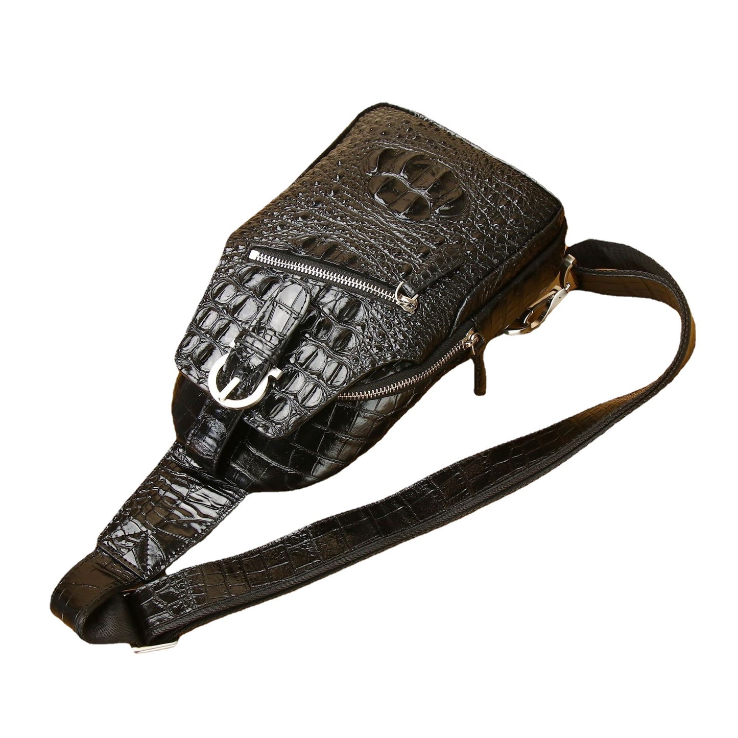 Men's Creative Crocodile Pattern Fashion Tide Men's Chest Bags