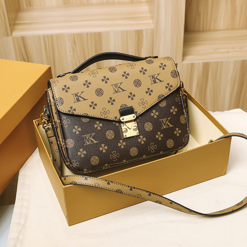 Women's Advanced Texture Western Style Printed Winter Shoulder Bags