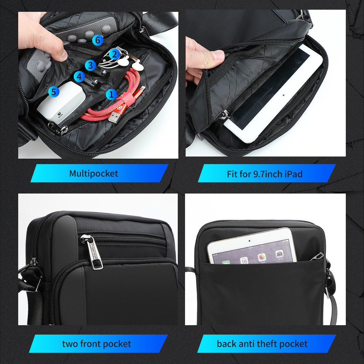Men's Commuter Business One Trendy Shockproof Design Bags