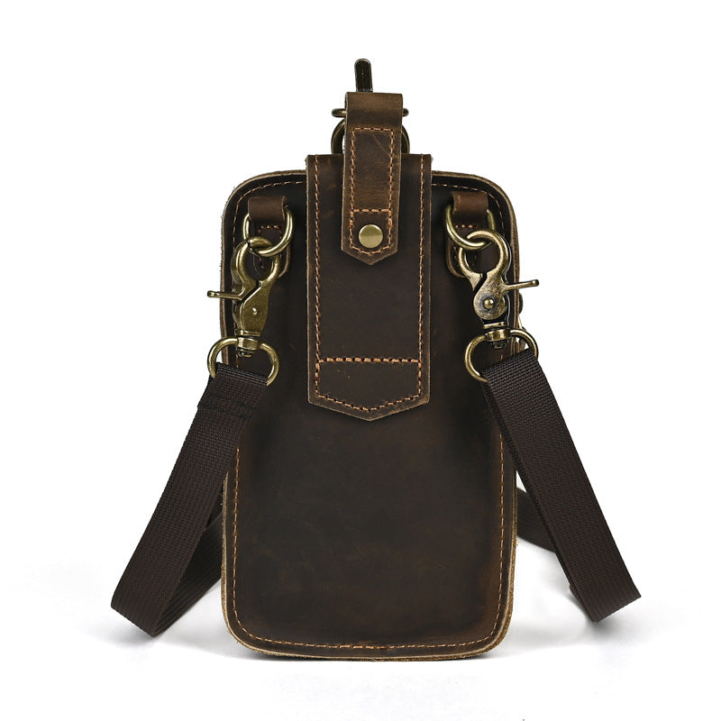 Men's Genuine Leather First Layer Cowhide Crazy Men's Messenger Bags
