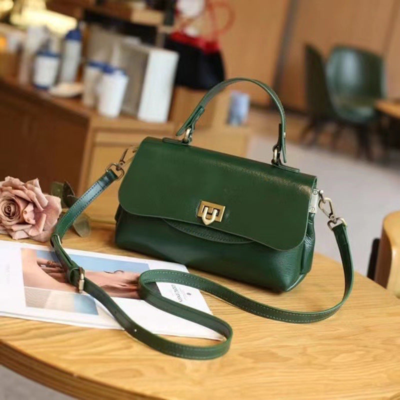 Women's Leather Retro Temperament Commute Broadband Fashion Shoulder Bags